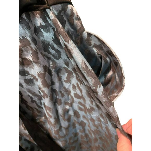 NWT Snap Blue & Black Leopard Print Strapless Juniors Womens Dress With Pockets! - Picture 9 of 11